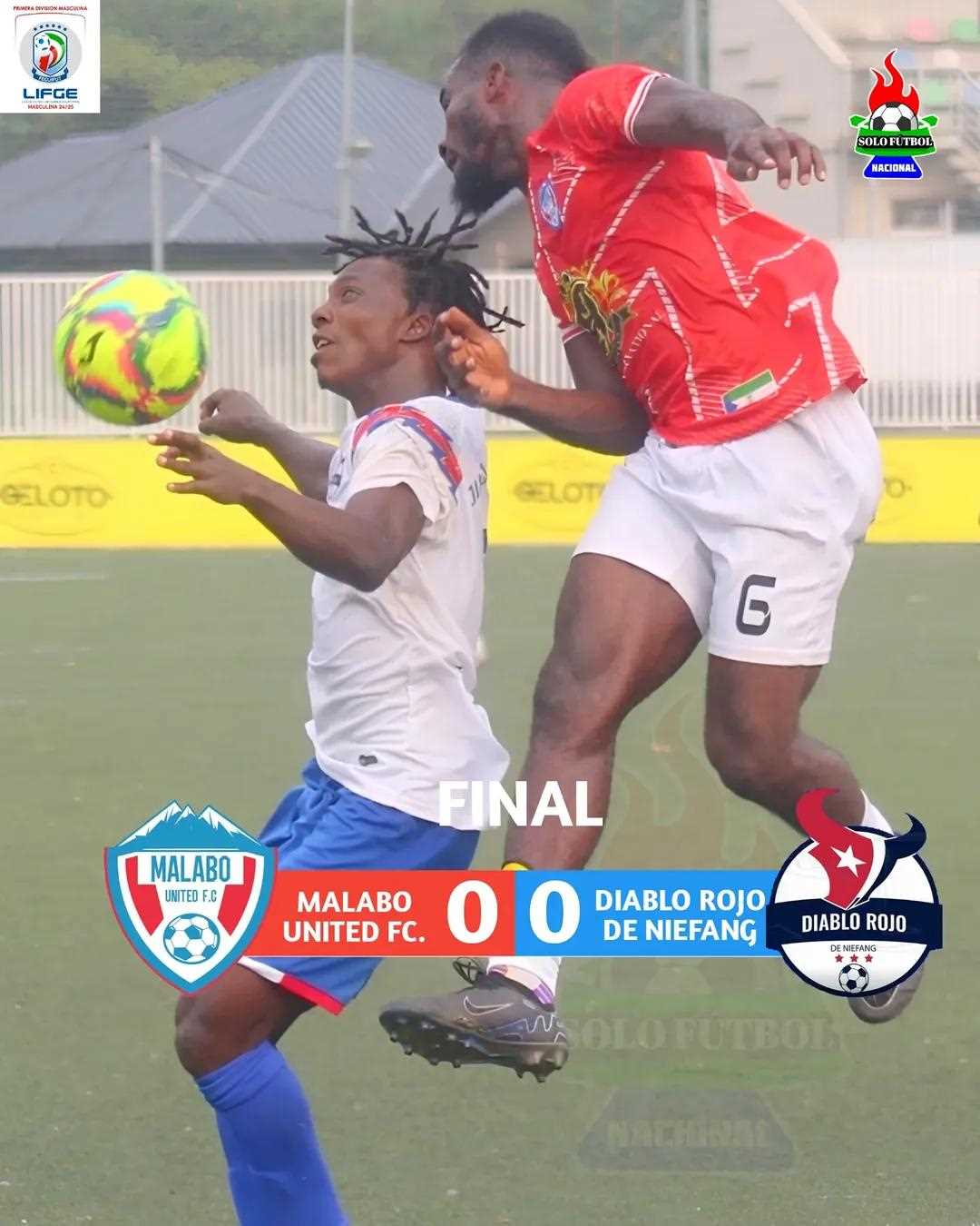 MALABO UNITED 0 - 0 DIABLO ROJO DE NIEFANG